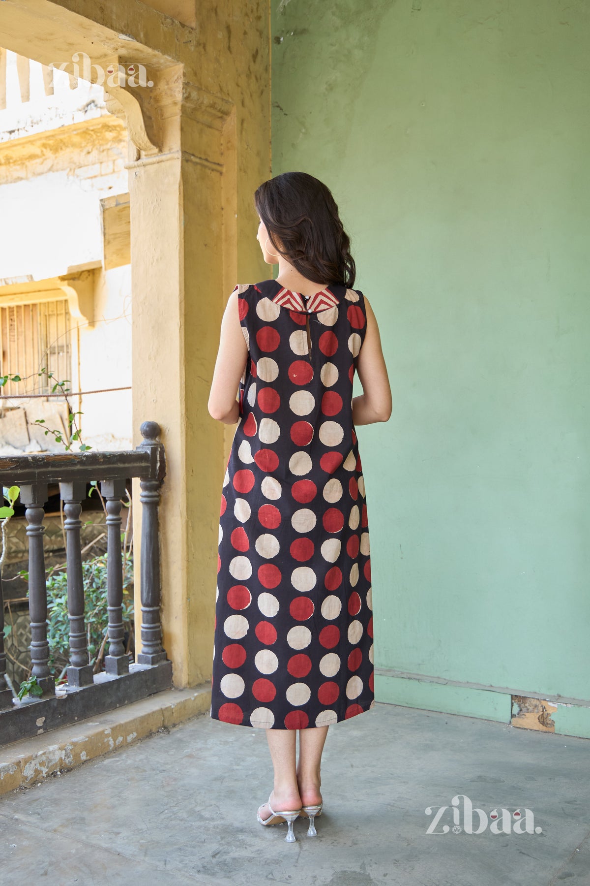 Saanjh Midnight Dot Dress