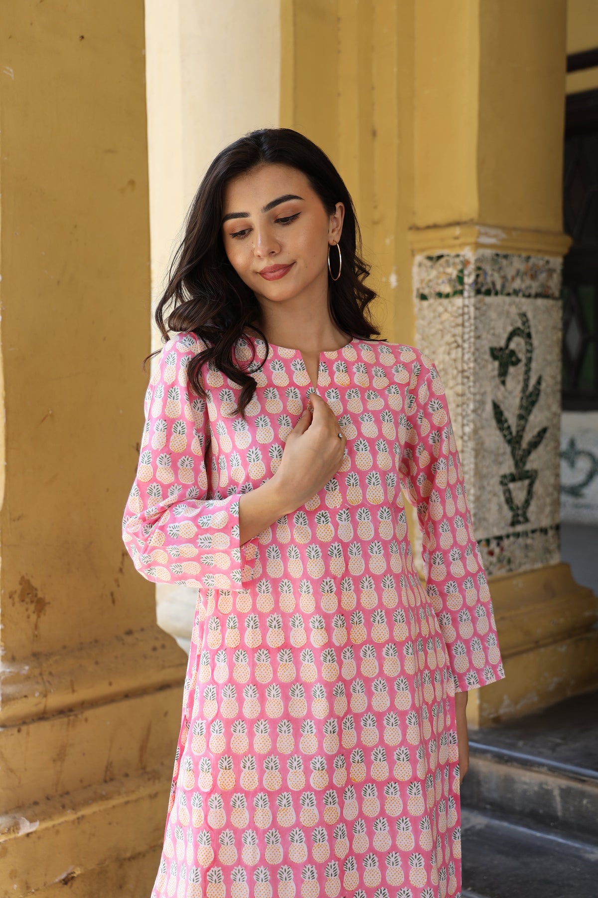 Saanjh Pineapple Bloom Kurta Set