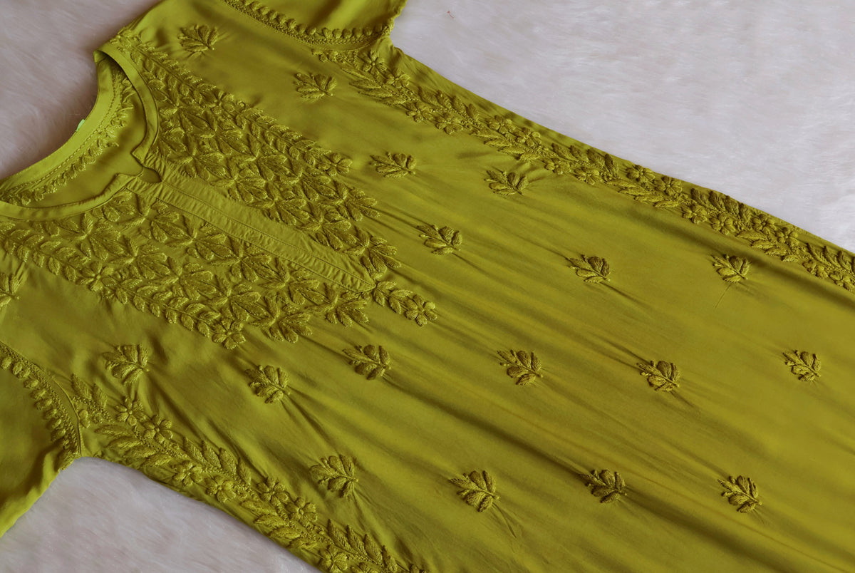 Duaa Olive Green Modal Ombre Kurta Pant set