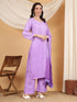 Meher Chikankari Ombre Rayon Co-ord Set (Lavender)