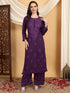 Faiza Chikankari Rayon Co-ord Set (Mauve)