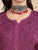 Farha Chikankari Premium Modal Co-ord Set (Wine)
