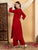Faiza Chikankari Rayon Co-ord Set (Maroon)