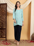 Misha Chikankari Modal Short Kurti (Spanish Green)