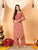 Faiza Chikankari Rayon Co-ord Set (Nude Coral)
