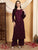 Faiza Chikankari Rayon Co-ord Set (Wine)