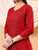 Alina Chikankari Modal Straight Kurta (Maroon)