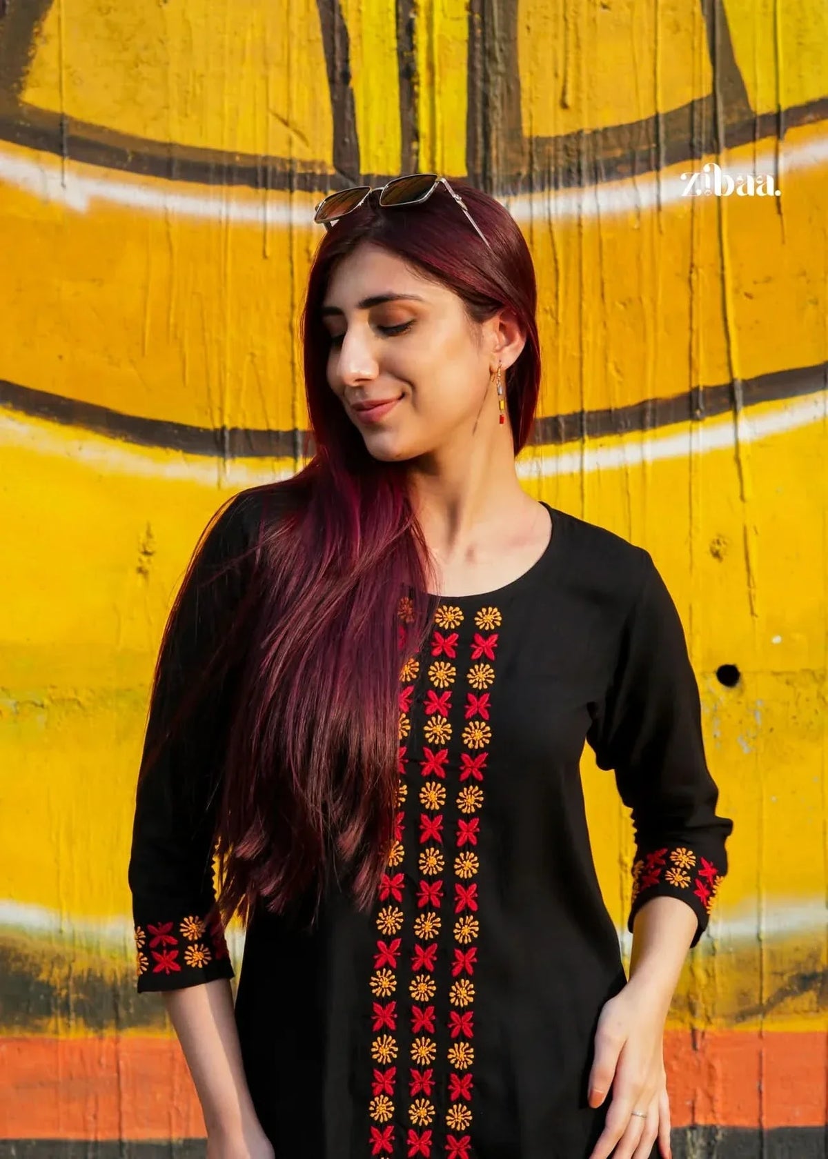 Husn Luxury Rayon Black Chikankari Kurta Set