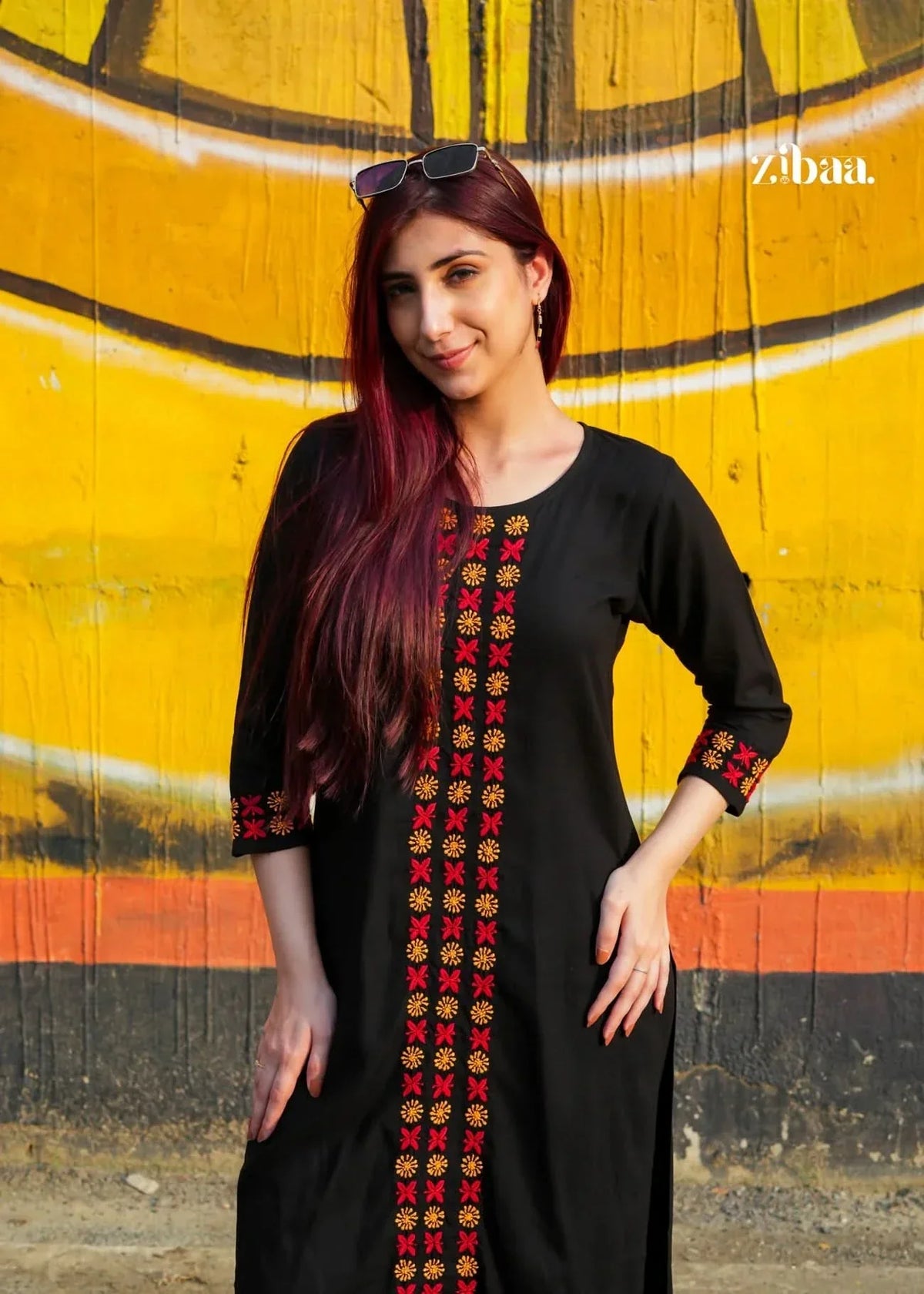 Husn Luxury Rayon Black Chikankari Kurta Set