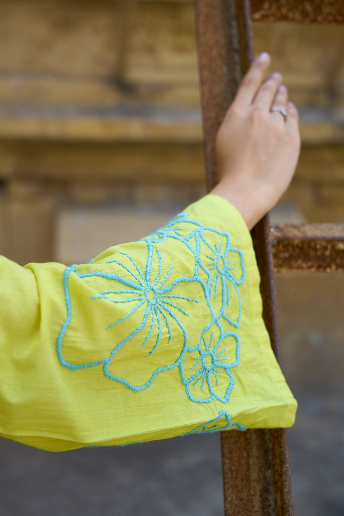 Saanjh Basanti Embroidered Kurta Set