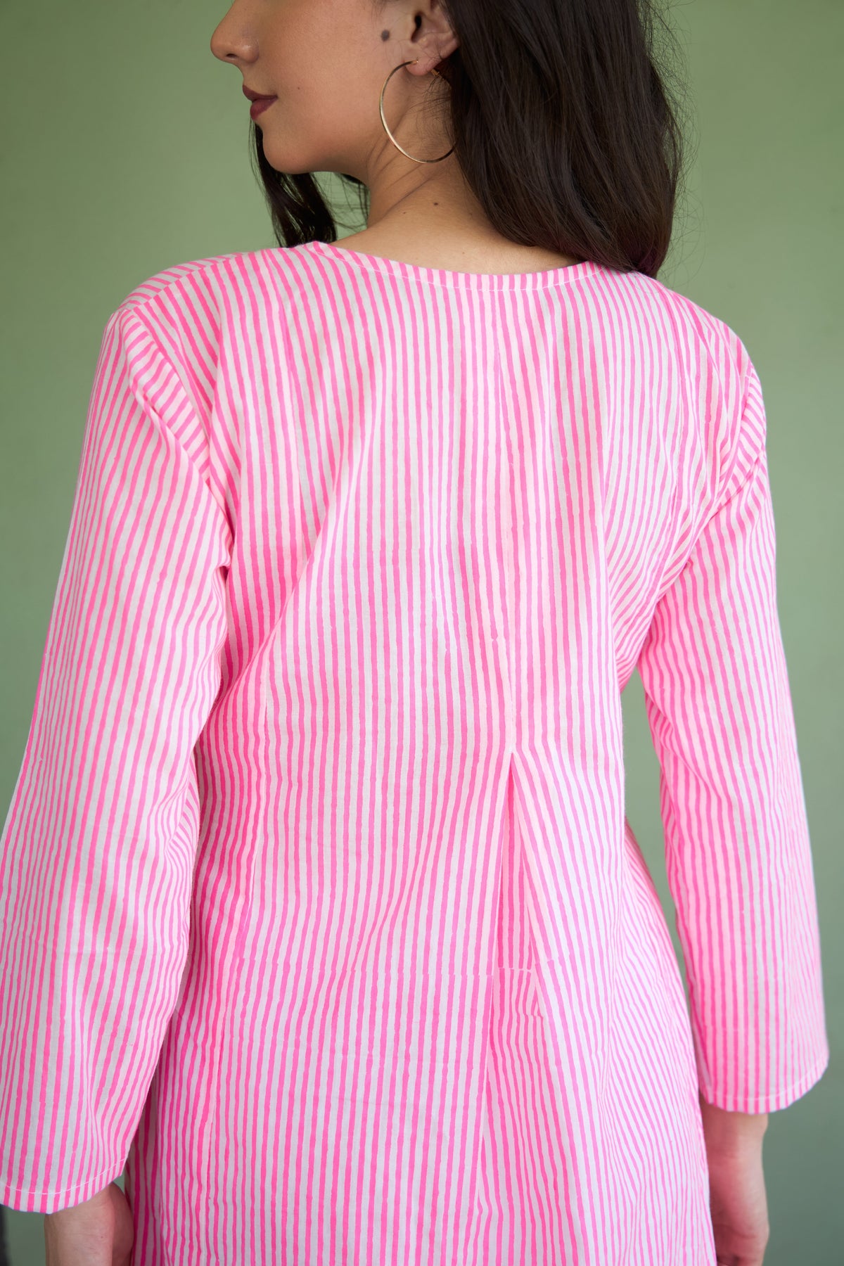 Saanjh Candy Stripe A-Line Kurta Set