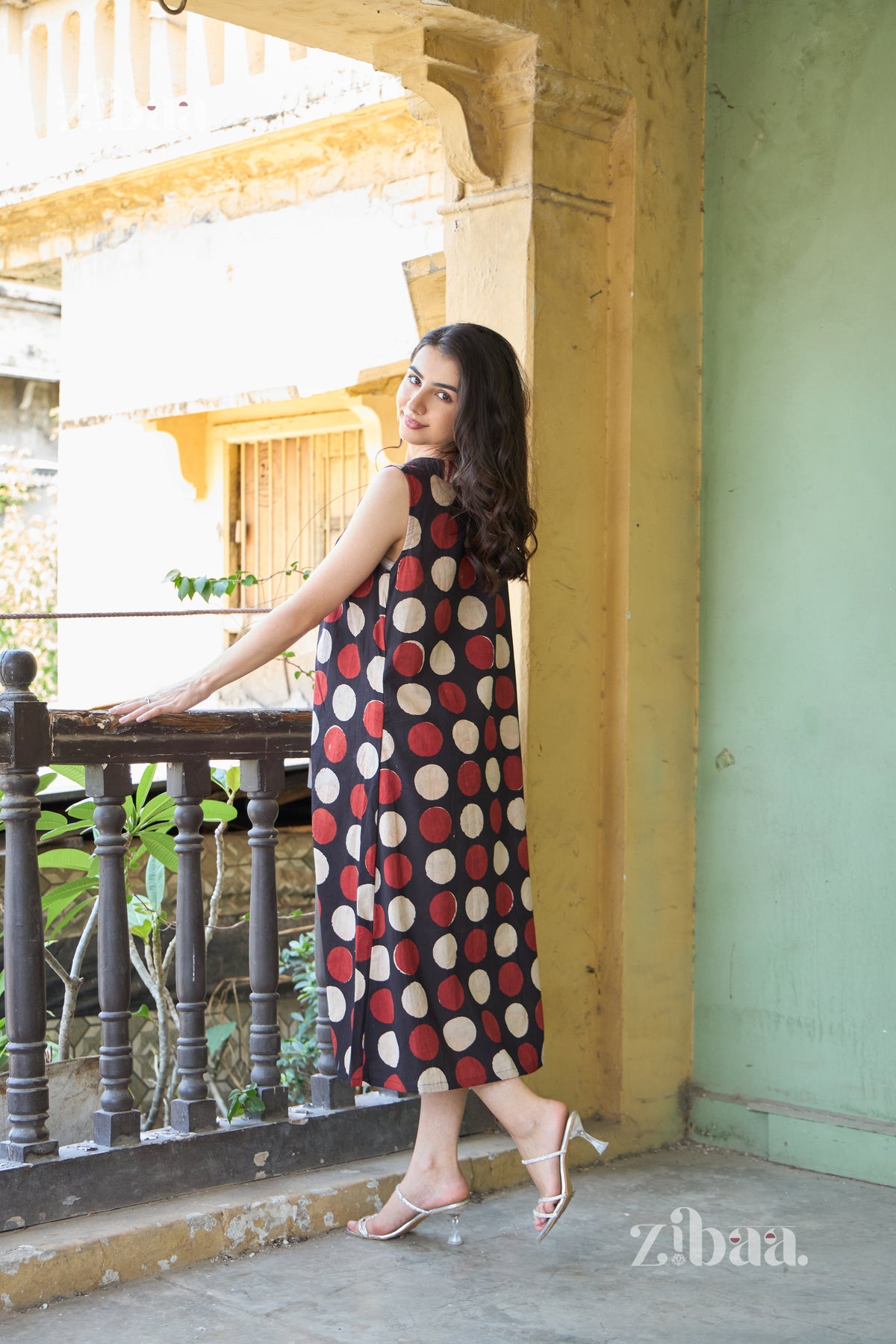 Saanjh Midnight Dot Dress