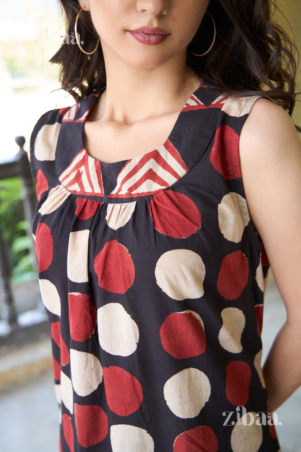 Saanjh Midnight Dot Dress