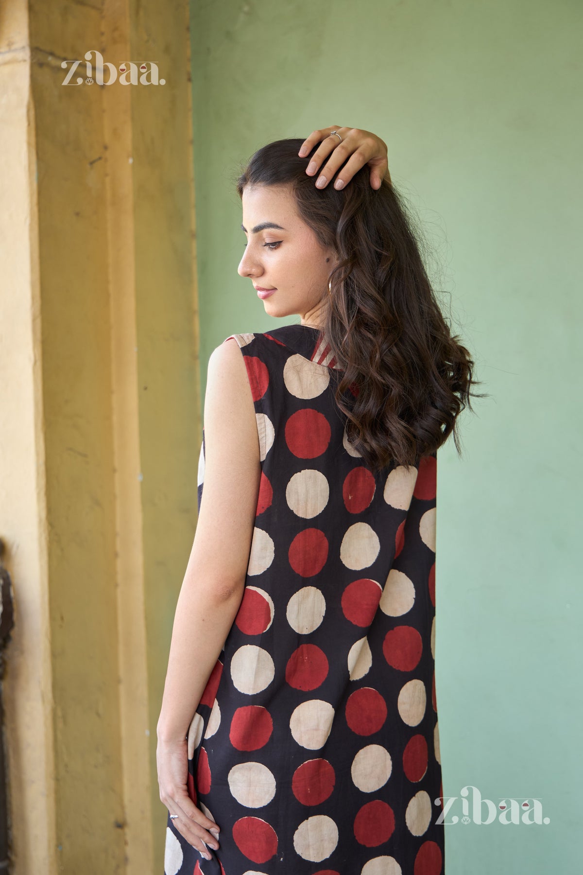 Saanjh Midnight Dot Dress