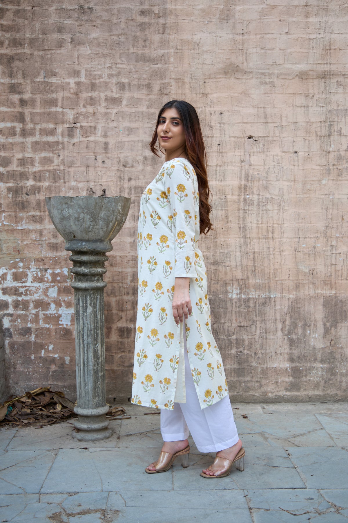 Saanjh Mustard Blossom Kurta Set