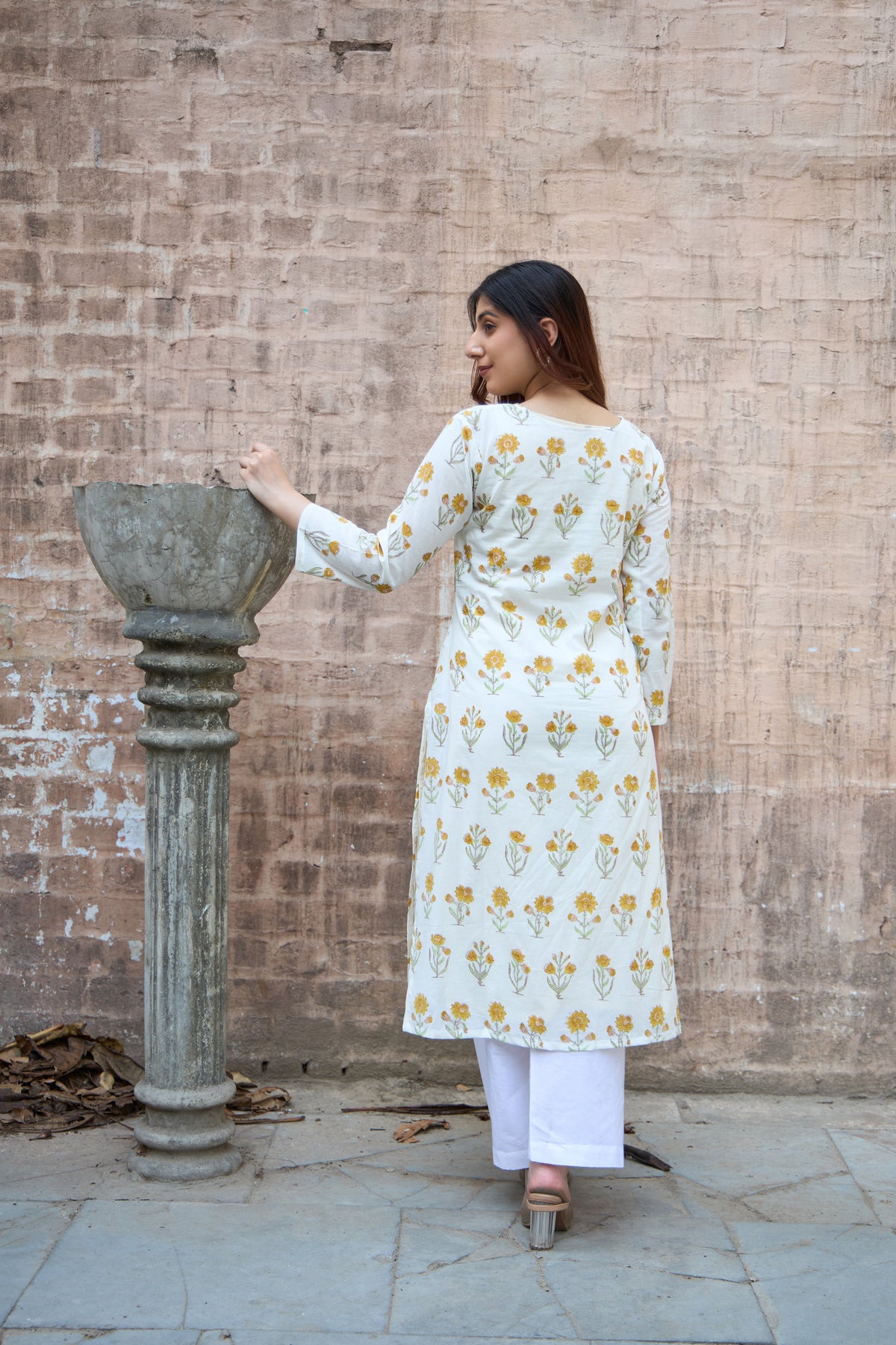 Saanjh Mustard Blossom Kurta Set