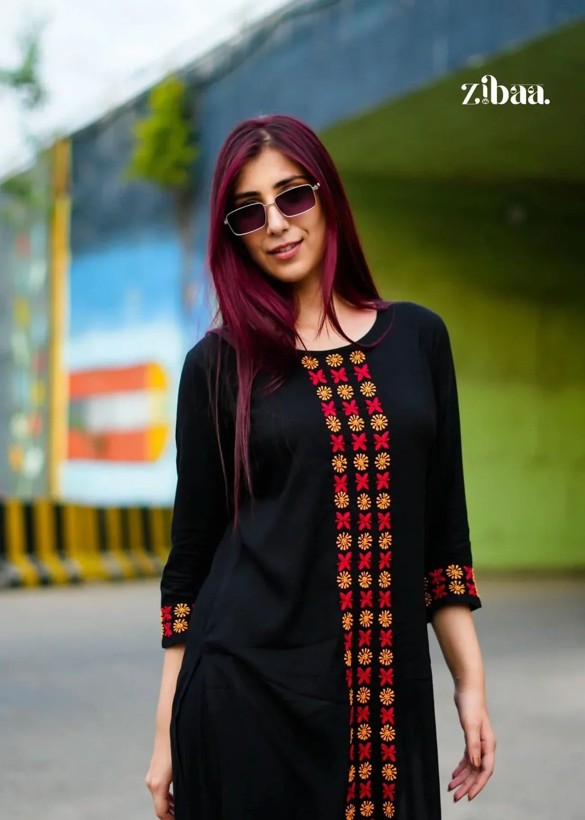 Husn Luxury Rayon Black Chikankari Kurta Set